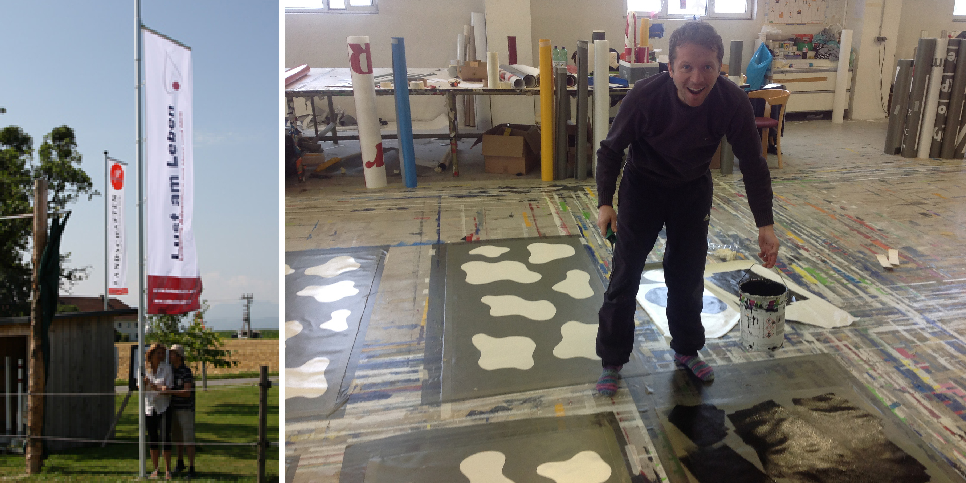 Fahne und Kuhflecken